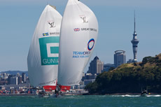 TeamOrigin v Artemis, Louis Vuitton Trophy Auckland. Photo © Ian Roman/TeamOrigin